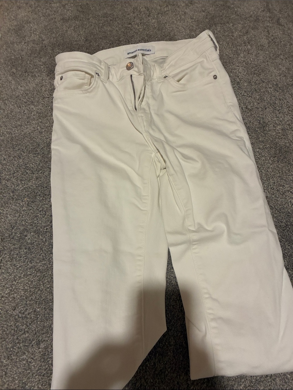 Amazon Essentials women’s white Straight Jeans